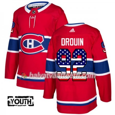 Lasten NHL Montreal Canadiens Pelipaita Jonathan Drouin 92 Adidas 2017-2018 Punainen USA Flag Fashion Authentic Lasten NHL Montreal Canadiens Pelipaita Jonathan Drouin 92 Adidas 2017-2018 Punainen USA Flag Fashion Authentic